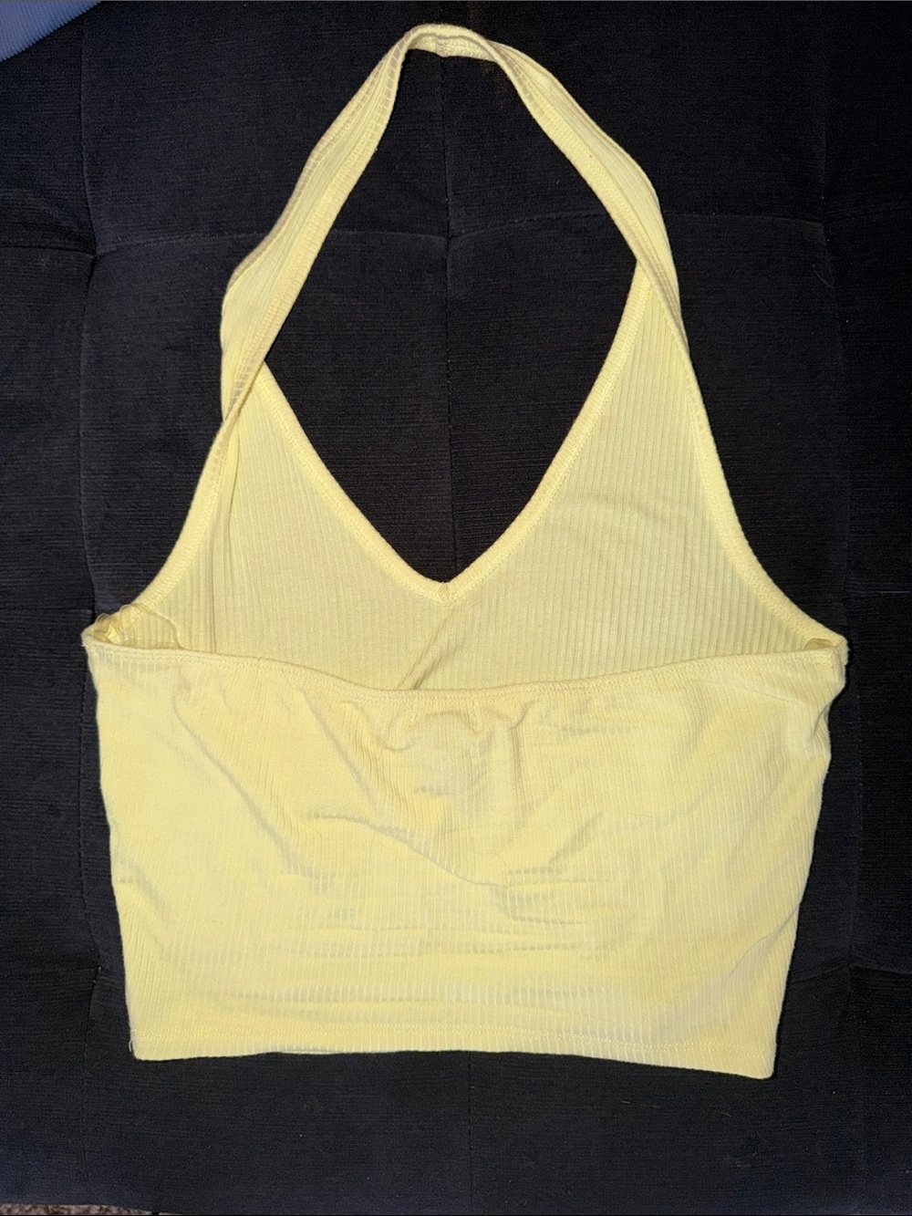 💛 Women’s Yellow Ribbed Halter Top 💛 - Picture 3 of 3
